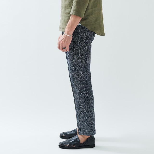 TRAMA PRINT 1PLEATS PANTS (UNO) トラーマ・プリントノープリーツパンツ(ウーノ)