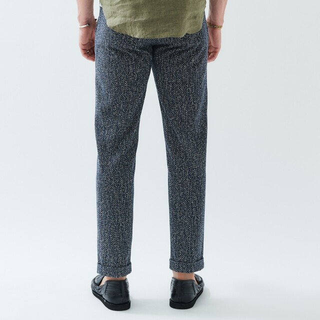 TRAMA PRINT 1PLEATS PANTS (UNO) トラーマ・プリントノープリーツパンツ(ウーノ)