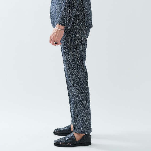 TRAMA PRINT 1PLEATS PANTS (UNO) トラーマ・プリントノープリーツパンツ(ウーノ)