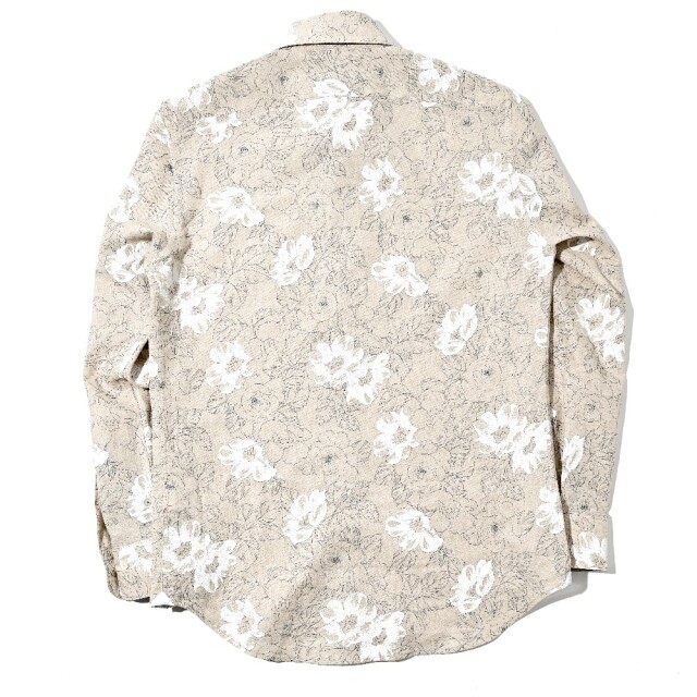 FLOREA LINE ビッグフローラル コットンリネンシャツ