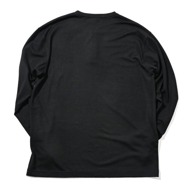 LEON SUPER100’s SUMMER WOOL LONG SLEEVE T-SHIRTレオンスーパー100’sサマーウールヘンリーネックロングスリーブTシャツ