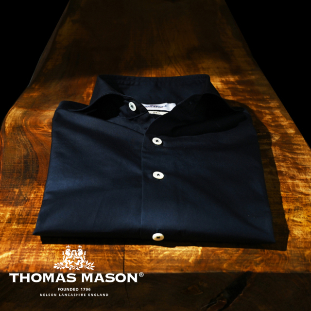 THOMAS MASON／トーマスメイソンシルケットコットンシャツ MENS SHIRT