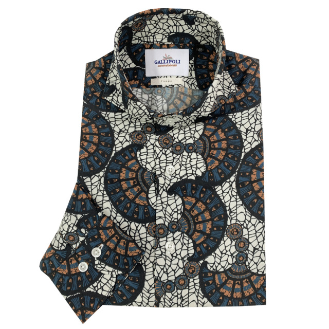 カクガリ　L イタリア製　柄シャツ　ヴィンテージ ヴィンテージライクデザイン 長袖シャツ – ArrrT