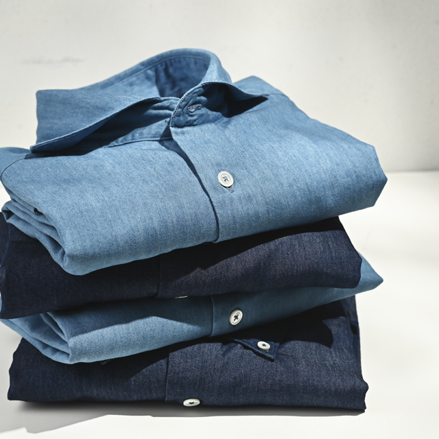 新色入荷】インディゴデニムドレスシャツ MENS SHIRT GALLIPOLI