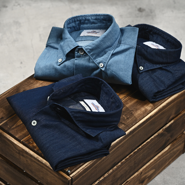 新色入荷】インディゴデニムドレスシャツ MENS SHIRT GALLIPOLI