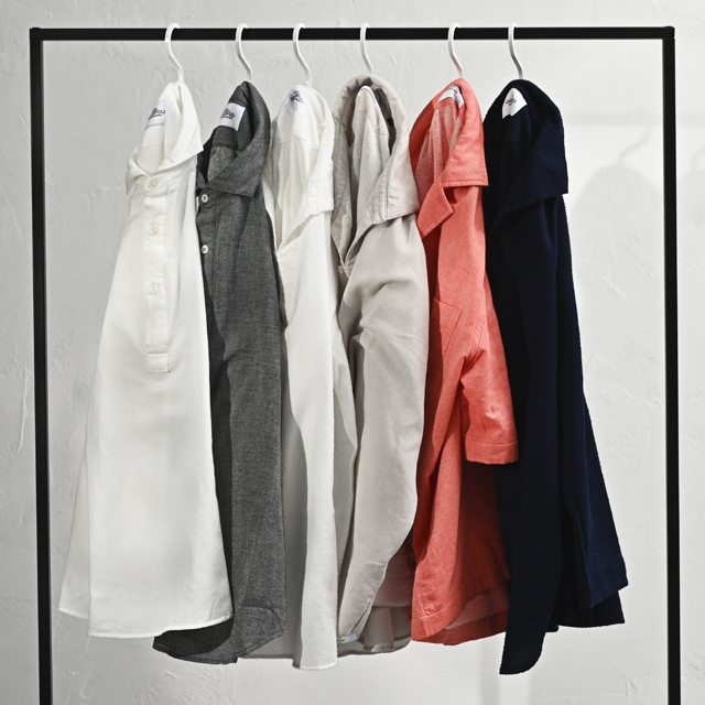 日本製 今治パイルプルオーバーシャツ 裏パイル型 MENS SHIRT