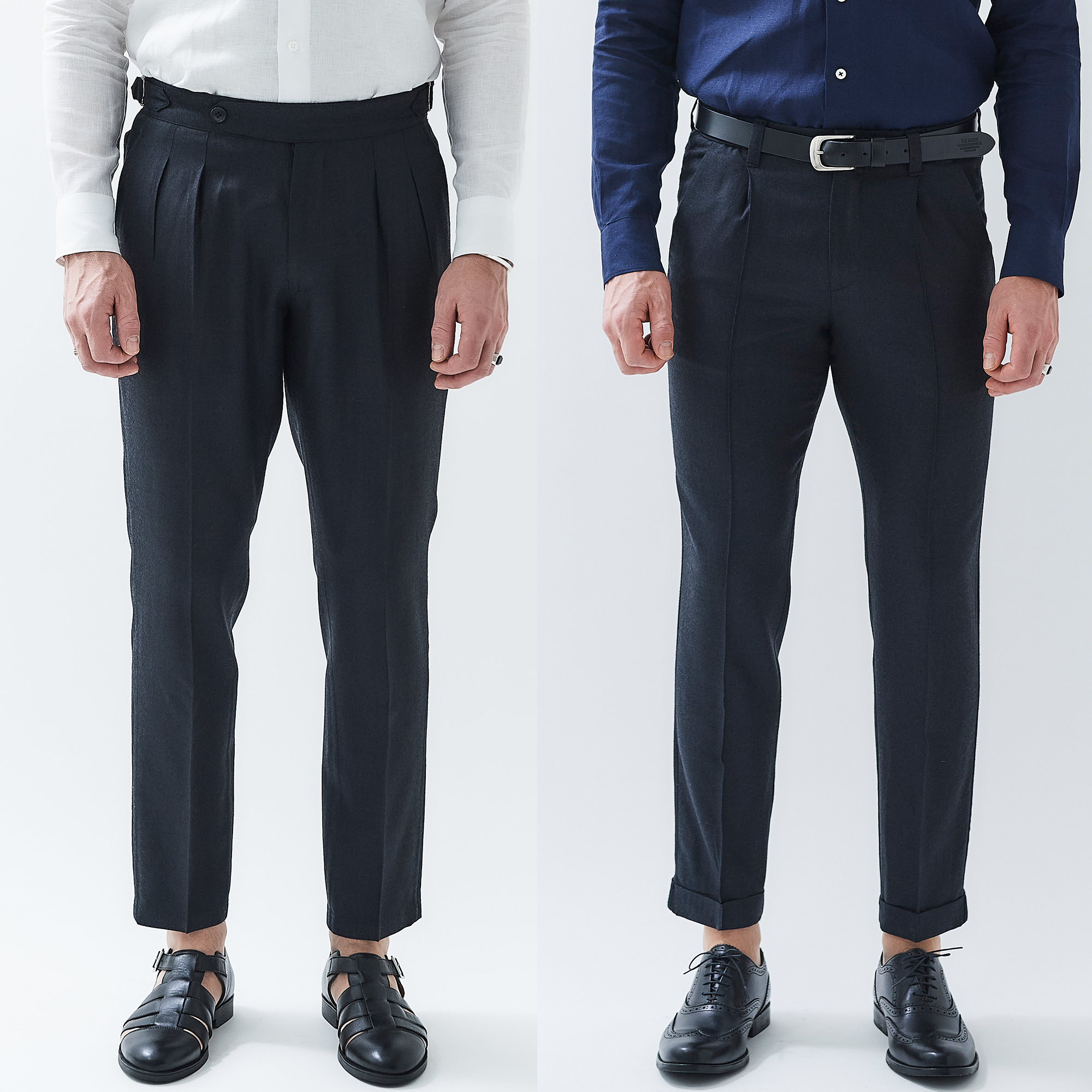 SUPER120sウォッシャブルウールパンツ  450591 450592