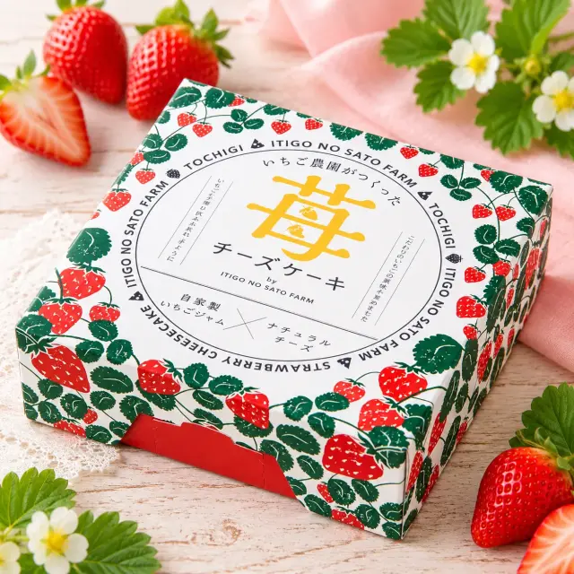 いちご畑のチーズケーキ