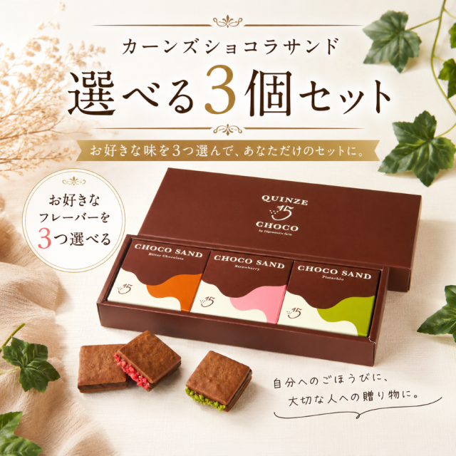 カーンズショコラサンド 選べる3個セット