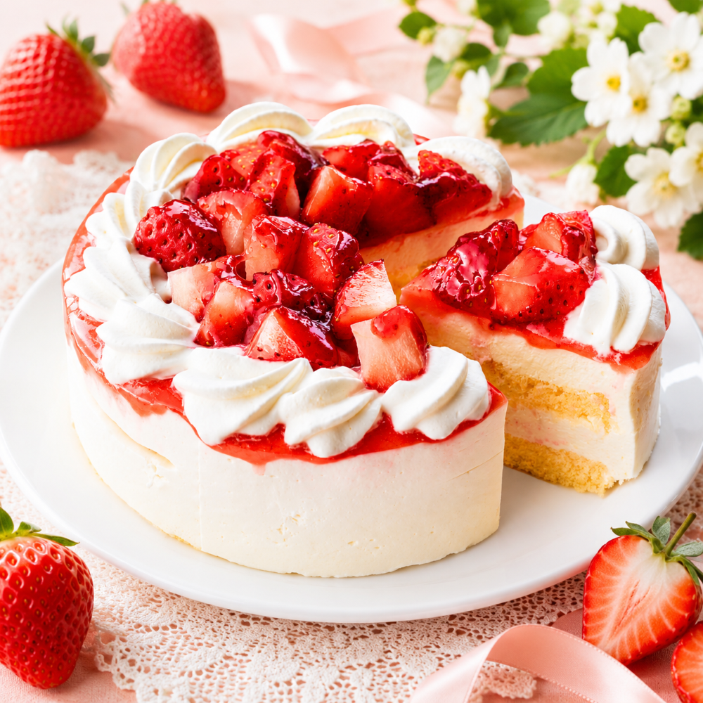 スカイベリーショートケーキ 4号｜冷凍ケーキ・誕生日ケーキ｜いちごの