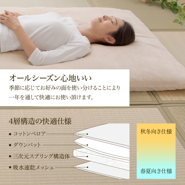 Feather Futon 羽毛敷き布団 じぶんまくら 匠の羽毛布団 シングル 冬用 掛け布団 暖かい