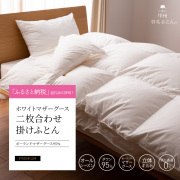 【羽毛布団】2枚合わせ掛けふとん ポーランド産 ホワイトマザーグース95%