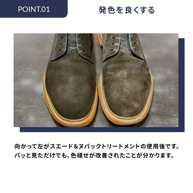 色あせたスエードをよみがえらせる スエードヌバックトリートメント M