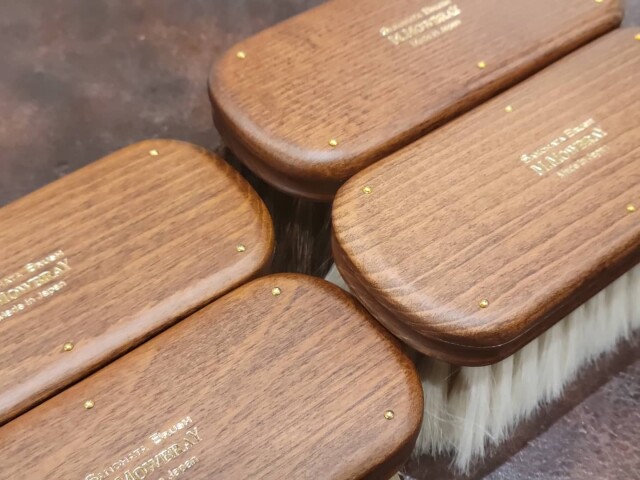 TKB-120　靴ブラシ　手植え　馬ゴマソフト 手づくり 伝統工芸品 東京手植ブラシ 宇野刷毛ブラシ製作所 靴