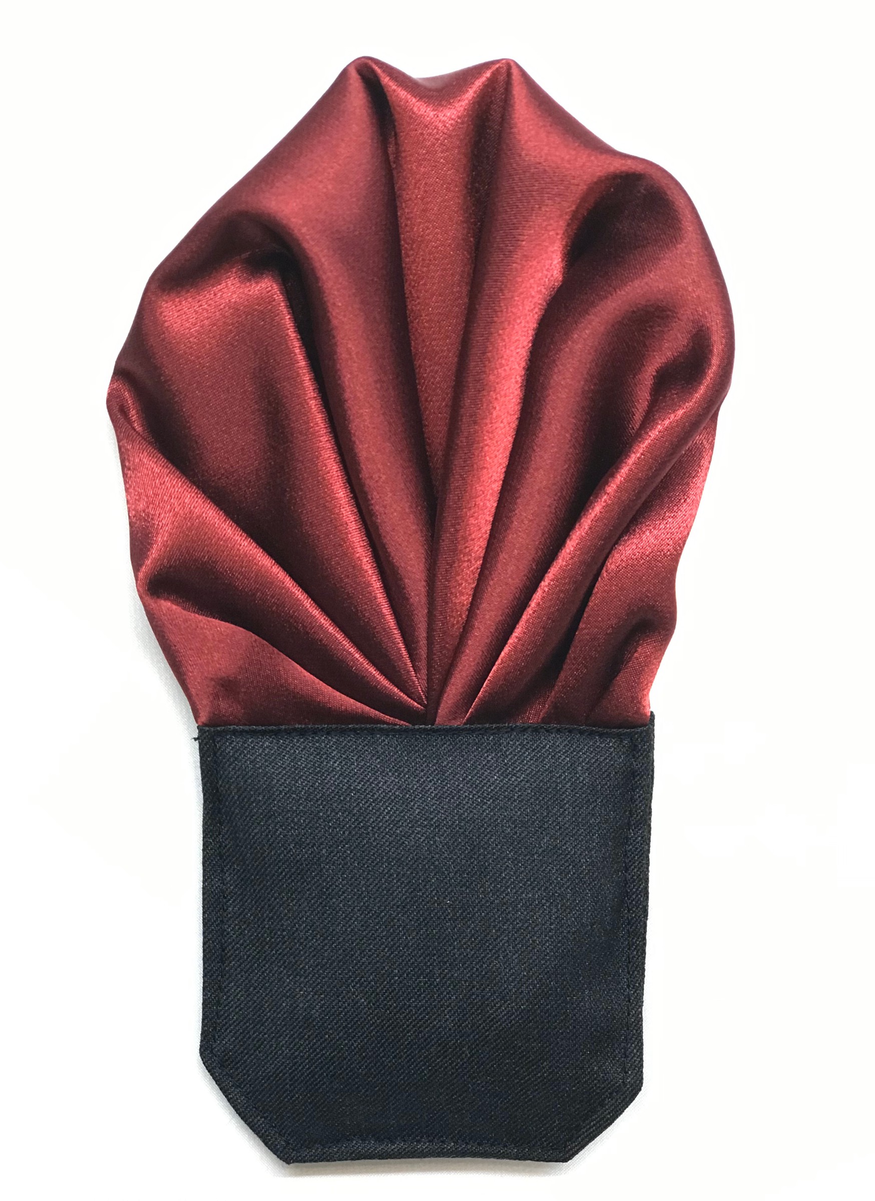 簡単チーフ　ワイン無地