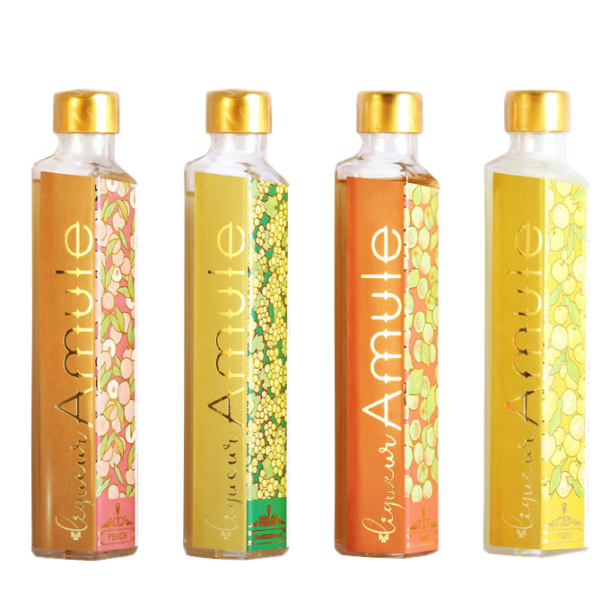 4種類の果実 リキュール Amule アミュレ コンプリートセット（200ml×4種)