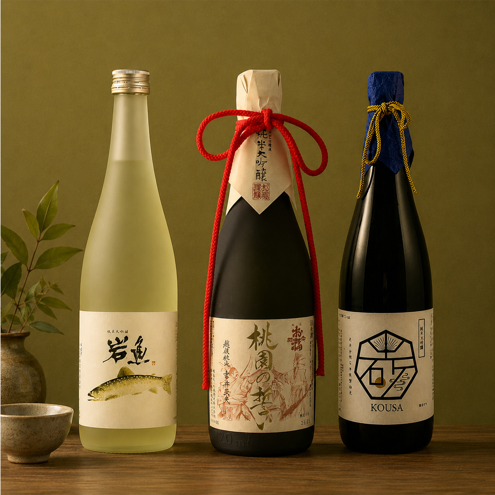 日本酒 飲み比べセット 【酒は百薬の長 竹】720ml×3本セット（純米大吟醸 岩魚、純米大吟醸 桃園の誓い、純米大吟醸 光砂）