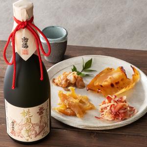 【お中元 夏ギフト】日本酒 おつまみセット 純米大吟醸原酒【桃園の誓い】720ml×清酒漬け珍味４種セット