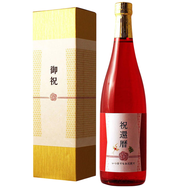 【即日出荷対応】還暦祝い専用ラベル 純米大吟醸 金箔入り日本酒 720ml