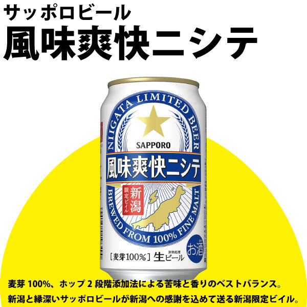 お中元】サッポロビール 新潟限定 風味爽快ニシテ 12本セット ギフト