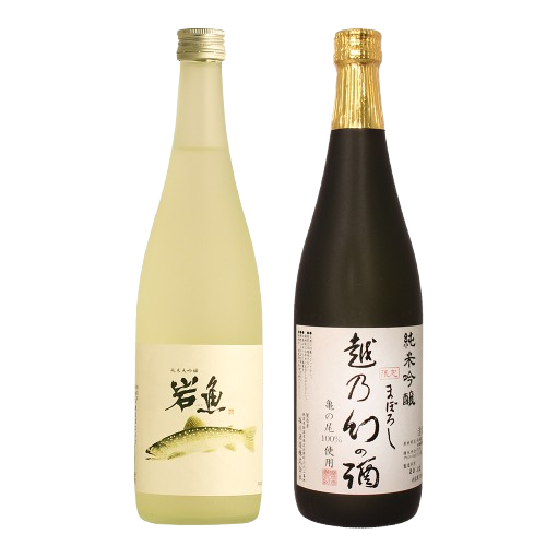 日本酒 飲み比べ 純米大吟醸原酒【岩魚】×純米吟醸【越乃幻の酒】720ml×2本セット
