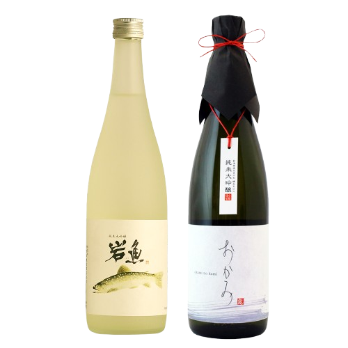 日本酒 飲み比べ  純米大吟醸原酒【岩魚】×純米大吟醸【おかみ】720ml×2本セット