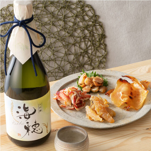 父の日 日本酒 ギフト日本酒おつまみセット 大吟醸【海穂】720ml×清酒漬け珍味４種セット