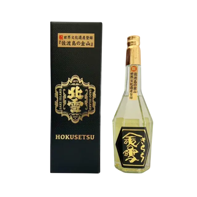 焼酎 北雪酒造 佐渡金山 坑道貯蔵 米焼酎 金雪きらら 720ml 金箔入り