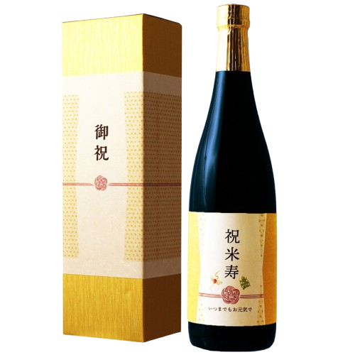 【即日出荷対応】米寿祝い専用ラベル 金箔入り黒瓶焼酎 720ml