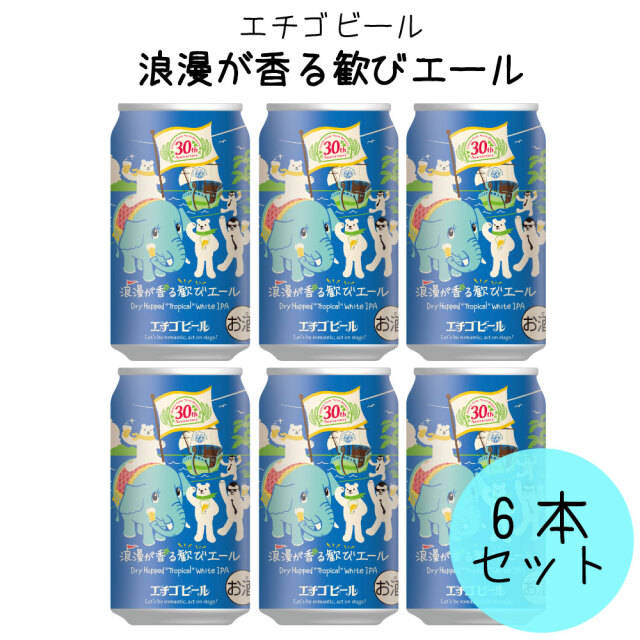 エチゴビール 浪漫が香る歓びエール クラフトビール 6本セット 350ml 新潟 地ビール