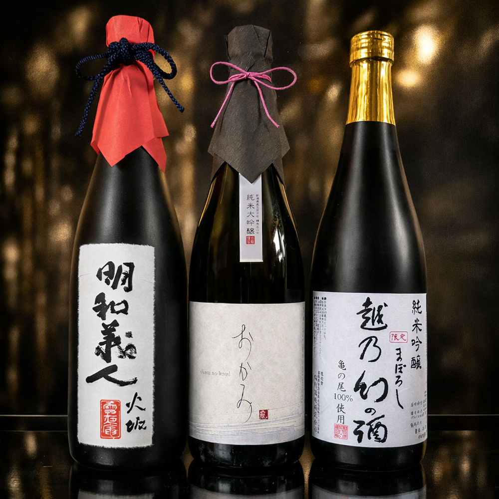 日本酒 飲み比べセット【酒は百薬の長 梅】720ml×3本セット(純米大吟醸 明和義人・純米大吟醸 おかみ・純米吟醸 越乃幻の酒)