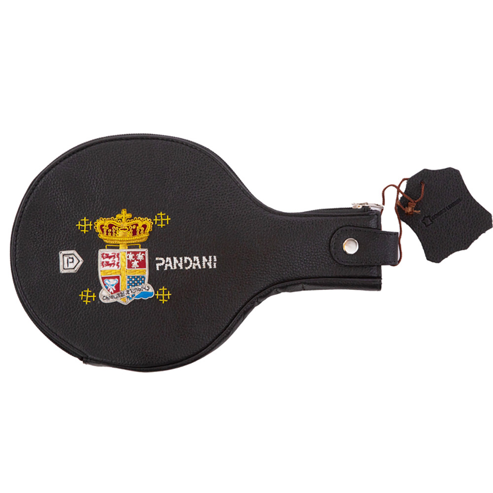 [Pandani]ROYAL Pandani 手刺繍 本革ラケットケース/ブラック
