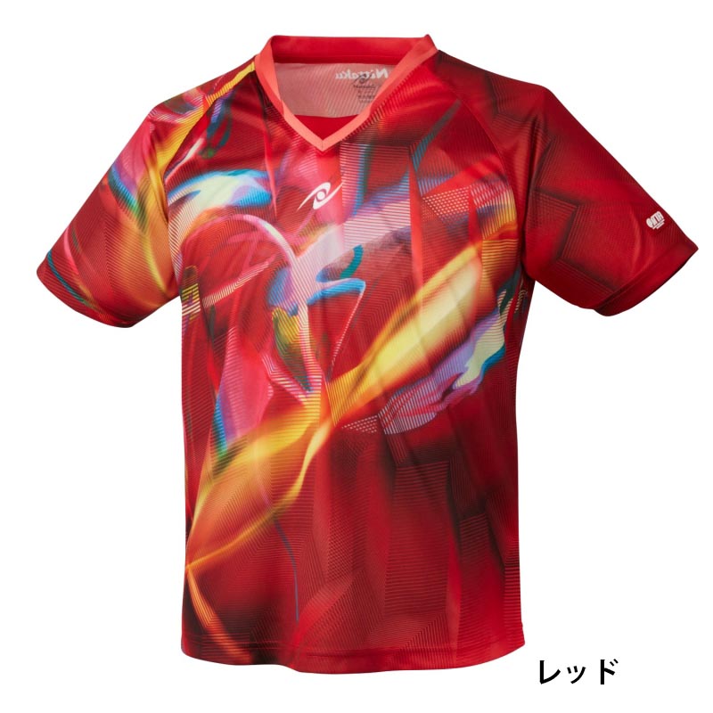 【特価品】[Nittaku]スカイトリック シャツ レッド Lサイズ