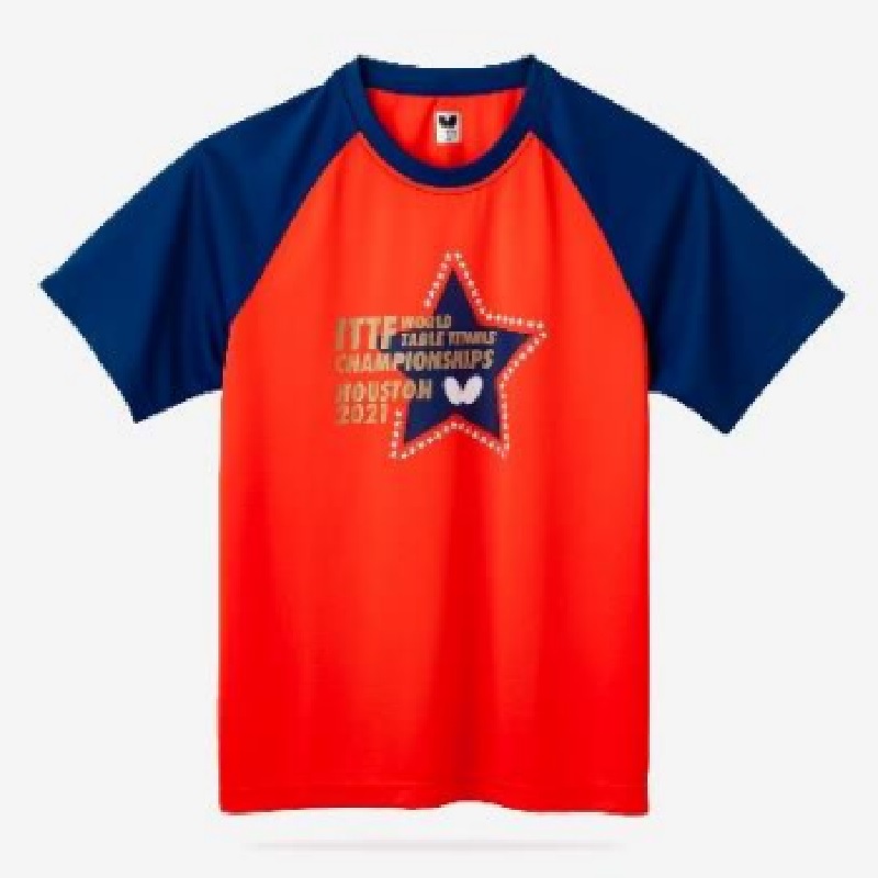 【生産終了】[Butterfly]2021 世界卓球Ｔシャツ