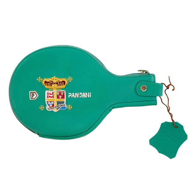 [Pandani]ROYAL Pandani 手刺繍 本革ラケットケース/チェレステ