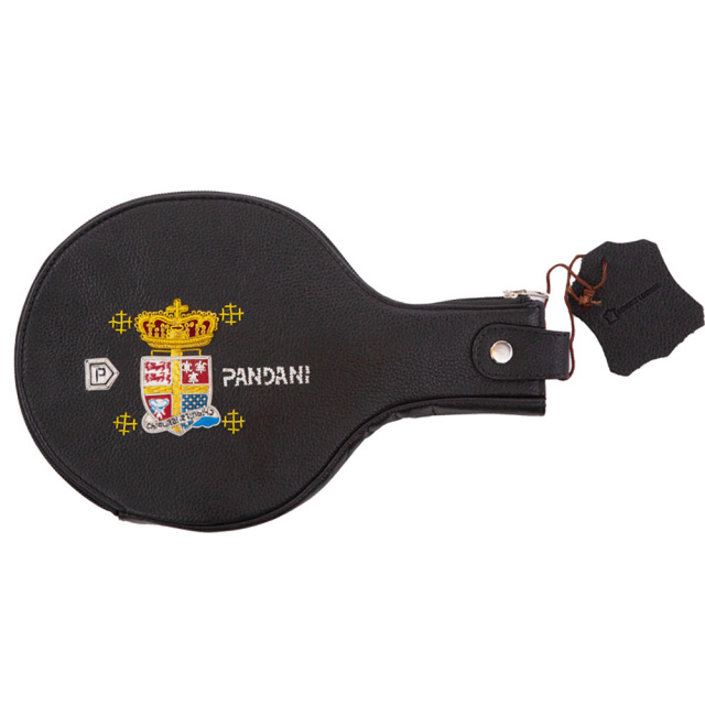 [Pandani]ROYAL Pandani 手刺繍 本革ラケットケース/ブラック