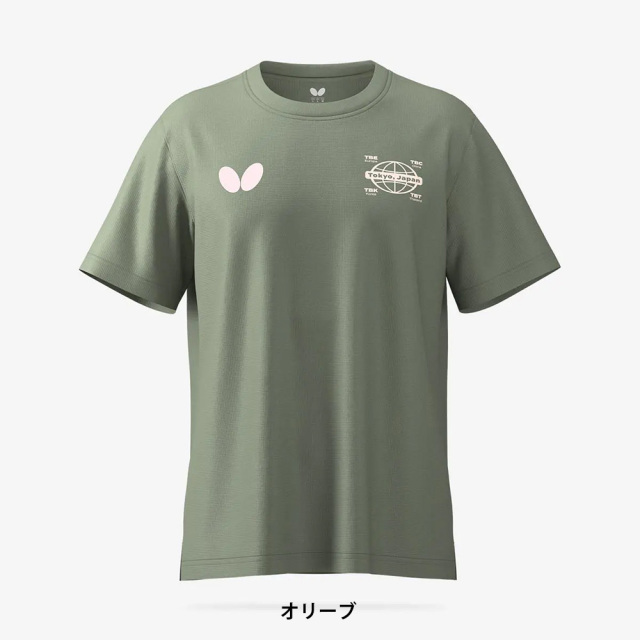 【特価品】[Butterfly]ラバーズ・Tシャツ オリーブ Sサイズ