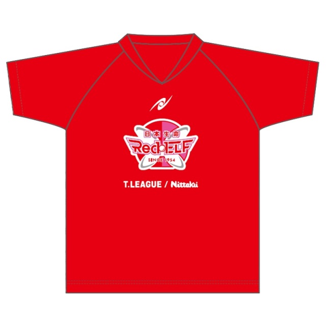 【生産終了】[Nittaku]日本生命レッドエルフ TリーグTシャツ