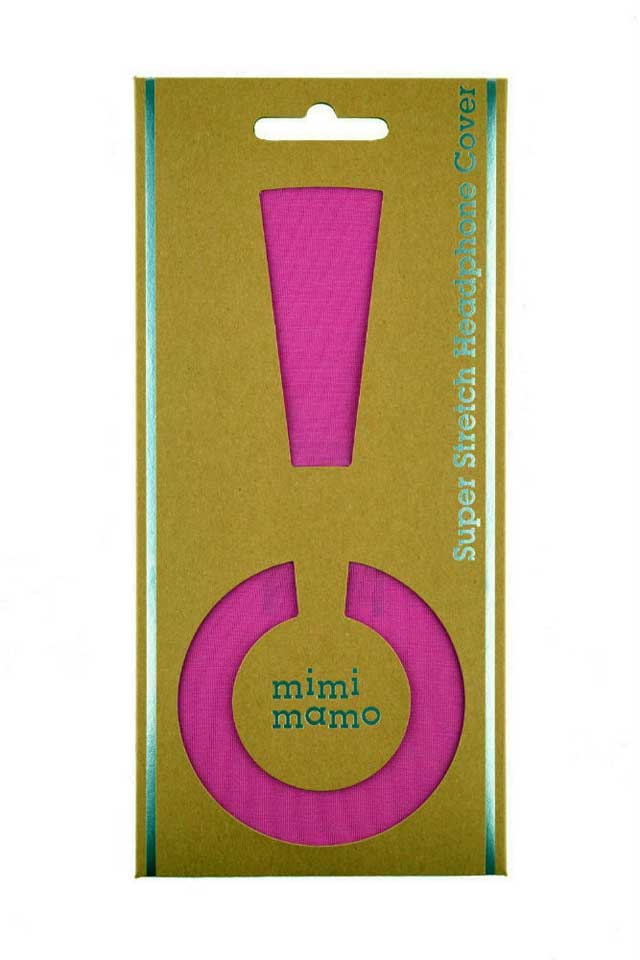 mimimamo/スーパーストレッチヘッドホンカバー L (ピンク)【ネコポス発送】