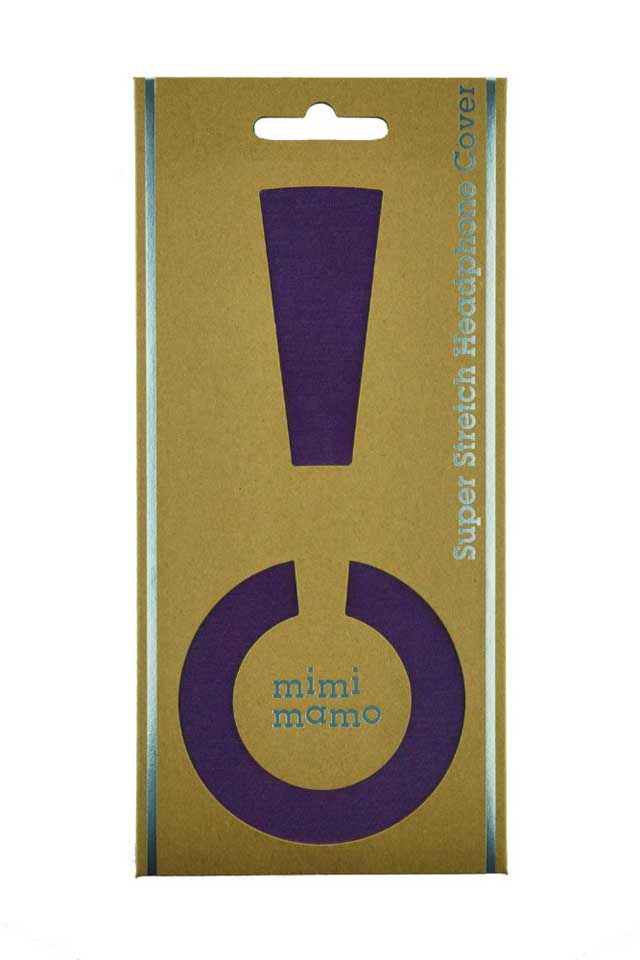 mimimamo/スーパーストレッチヘッドホンカバー L (パープル)【ネコポス発送】