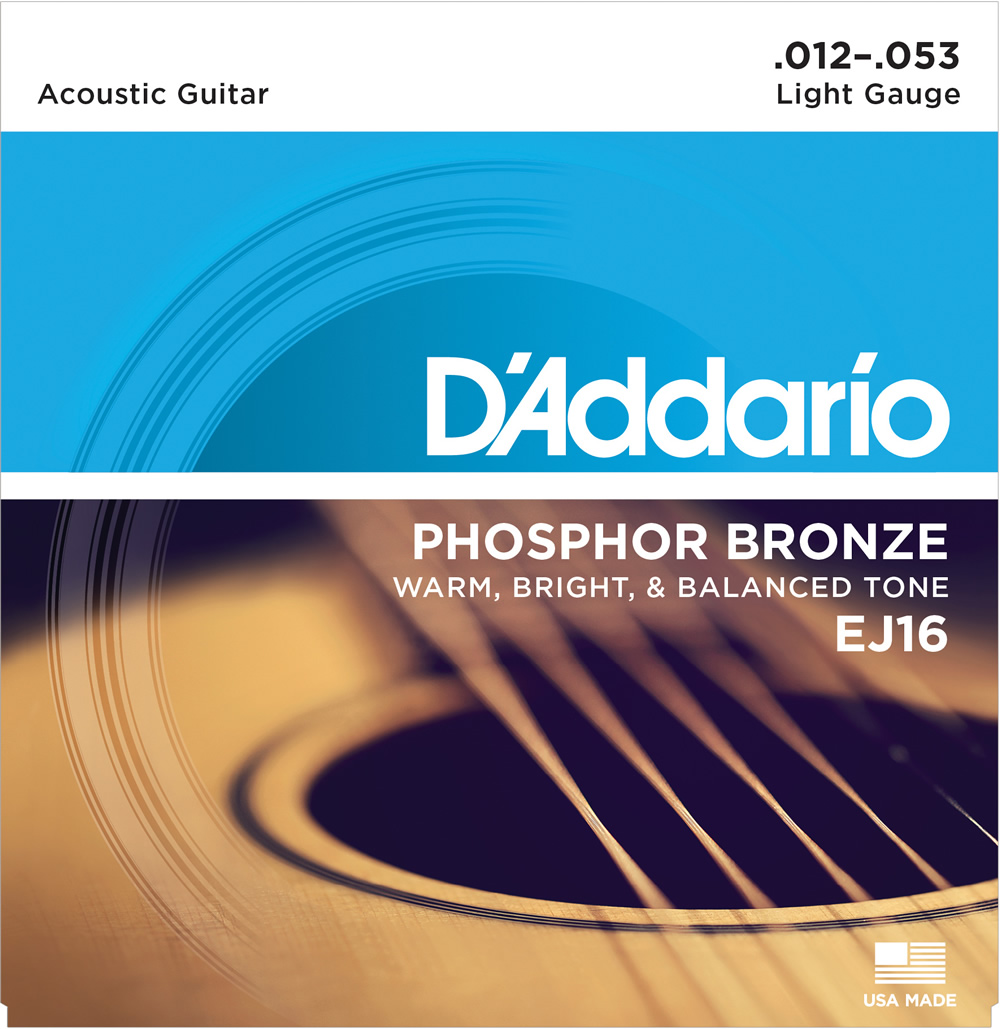 D'Addario/EJ16 アコースティックギター弦 012～053【ダダリオ】【フォスファーブロンズ】【在庫あり】