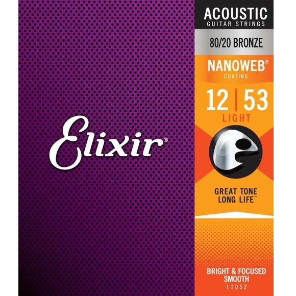 Elixir/11052 NANOWEB アコースティックギター弦 12～53【エリクサー】【ブロンズ】【お取り寄せ商品】