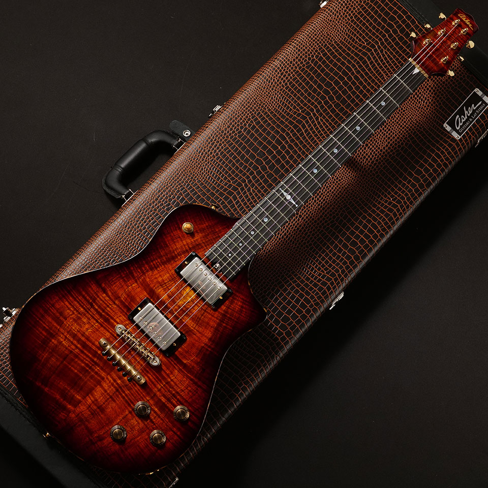 Asher Guitars/Electro Sonic Master Series Spanish Cedar with Flame Koa top Tobacco Burst #1382【在庫あり】