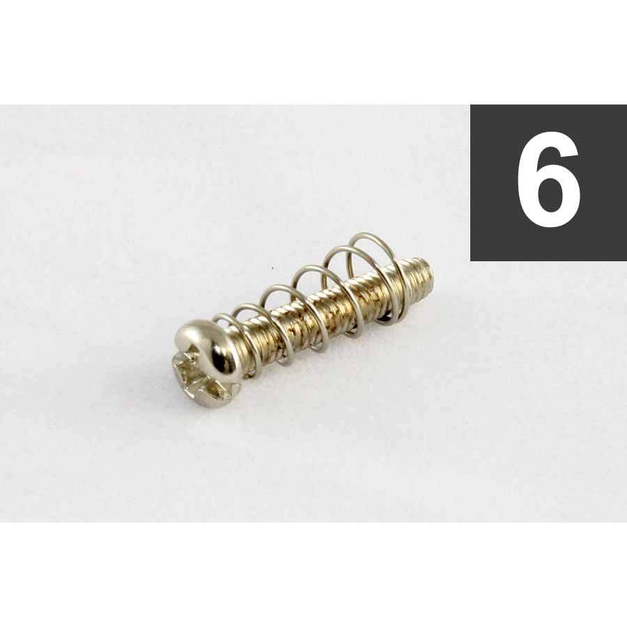 ALLPARTS/Pack of 6 Nickel Metric Bridge Length Screws【7531】【在庫あり】【2511P1】