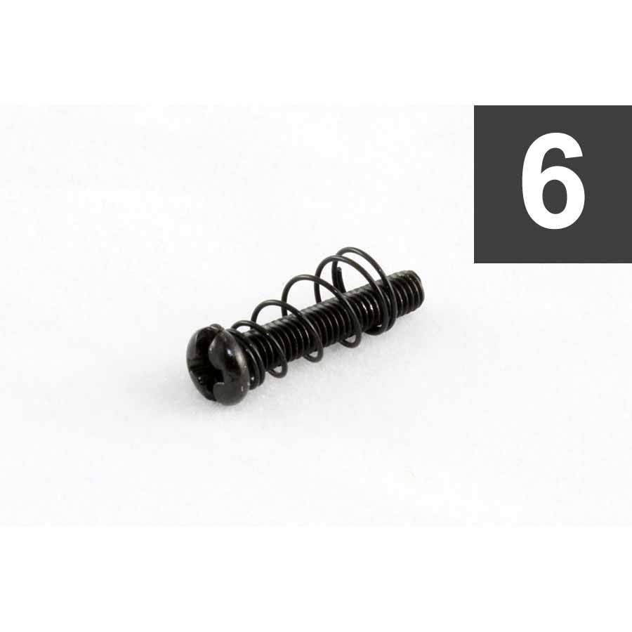 ALLPARTS/Pack of 6 Black Metric Bridge Length Screws【7533】【在庫あり】