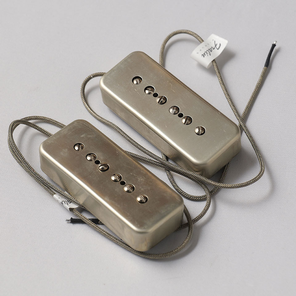 LINDY FRALIN/P90 Soapbar Set/Raw Nickel Cover/Standard 50mm/Gibson Braided Shield【在庫あり】