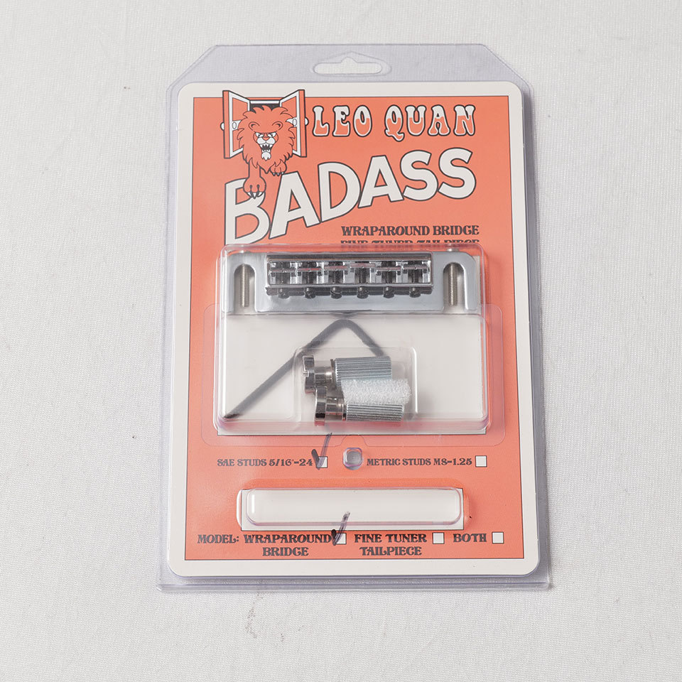 ALLPARTS/Leo Quan Badass Wraparound Guitar Bridge with SAE Locking Studs Chrome【在庫あり】【2506P2】