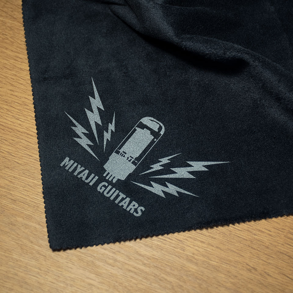 LIVE LINE/Miyaji Guitars Original Wiping Cloth ワイピング クロス (Black/ブラック)【在庫あり】
