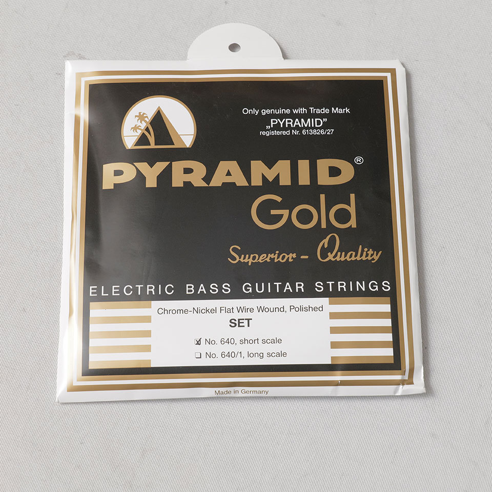 PYRAMID/EB-Gold .040-.100 short scale chrome-nickel flatwounds【在庫あり】