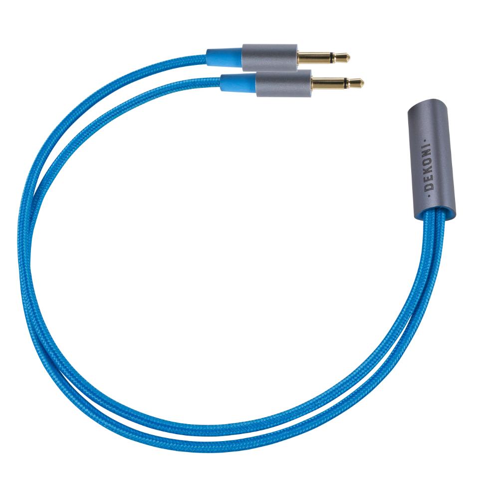 DEKONI AUDIO/Ensemble Cables Y-Split 3.5mmTS ブルー